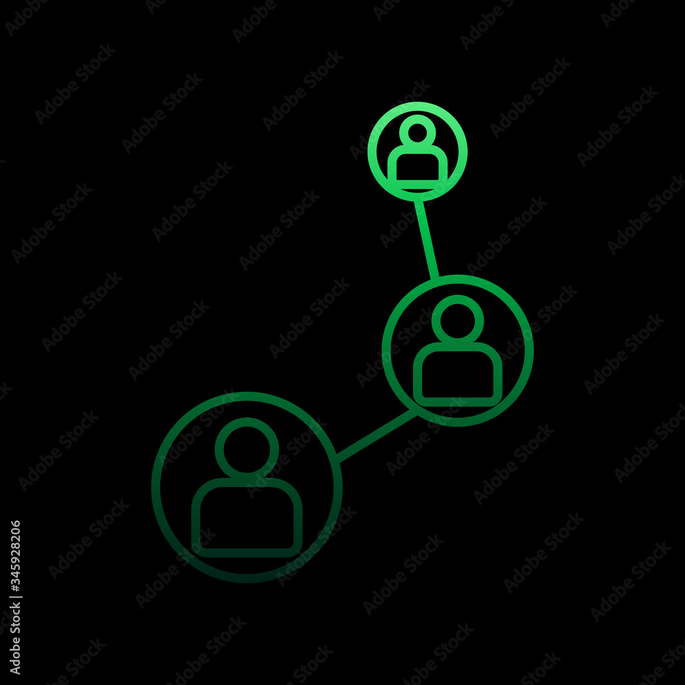 Poster contact chain nolan icon. simple thin line, outline vector of sosial media network icons for ui and 
