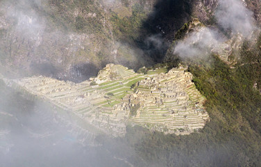 Machu Picchu site seen from Inca Trail entrance