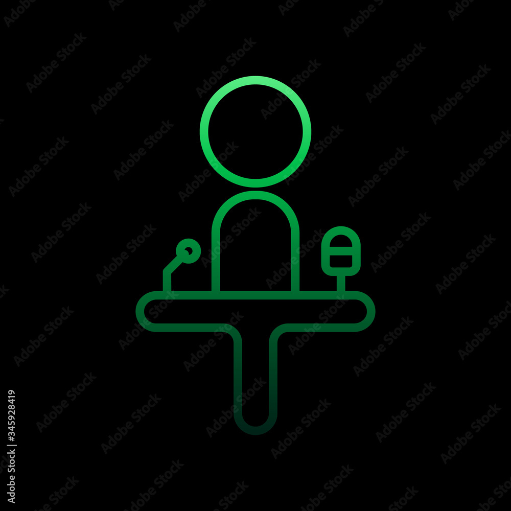 Poster speech nolan icon. simple thin line, outline vector of conferencing icons for ui and ux, website or 