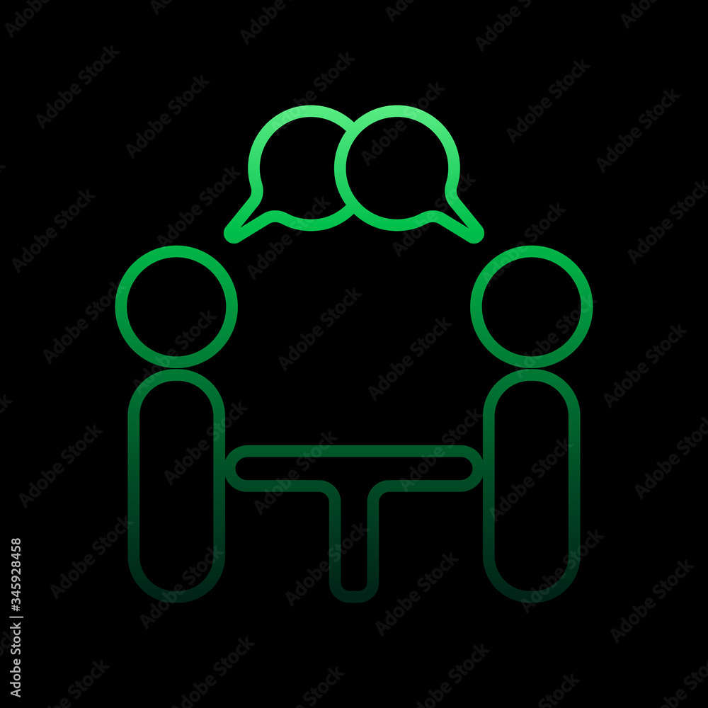Poster discussion nolan icon. simple thin line, outline vector of conferencing icons for ui and ux, website