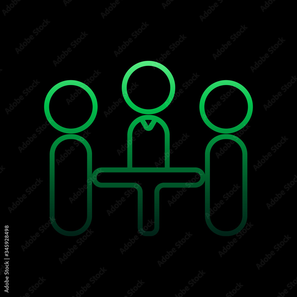Poster the meeting nolan icon. simple thin line, outline vector of conferencing icons for ui and ux, websit