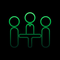 the meeting nolan icon. Simple thin line, outline vector of conferencing icons for ui and ux, website or mobile application