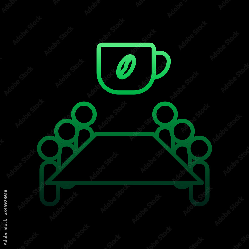 Poster conference coffee break nolan icon. simple thin line, outline vector of conferencing icons for ui an
