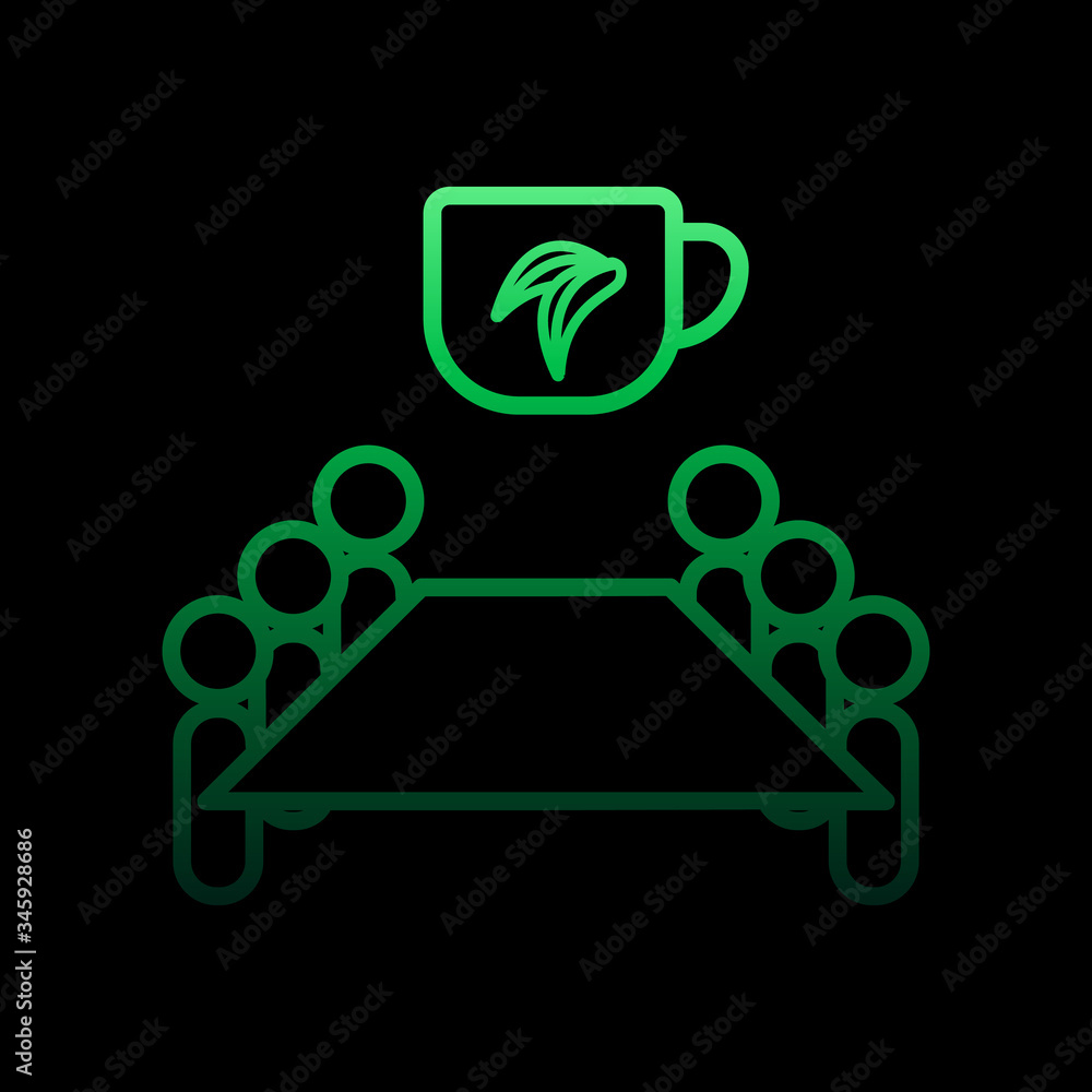 Aufkleber conference tea break nolan icon. simple thin line, outline vector of conferencing icons for ui and u
