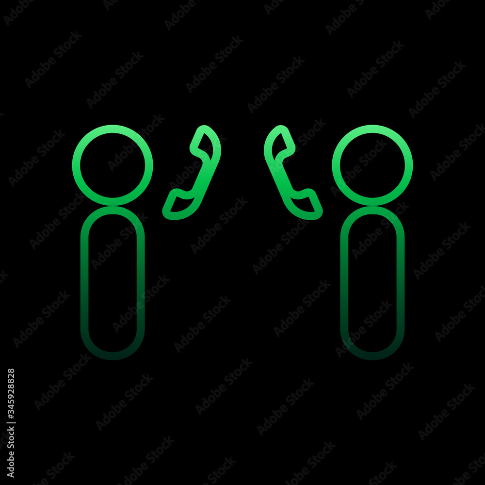 Poster telephone communication nolan icon. simple thin line, outline vector of conferencing icons for ui an