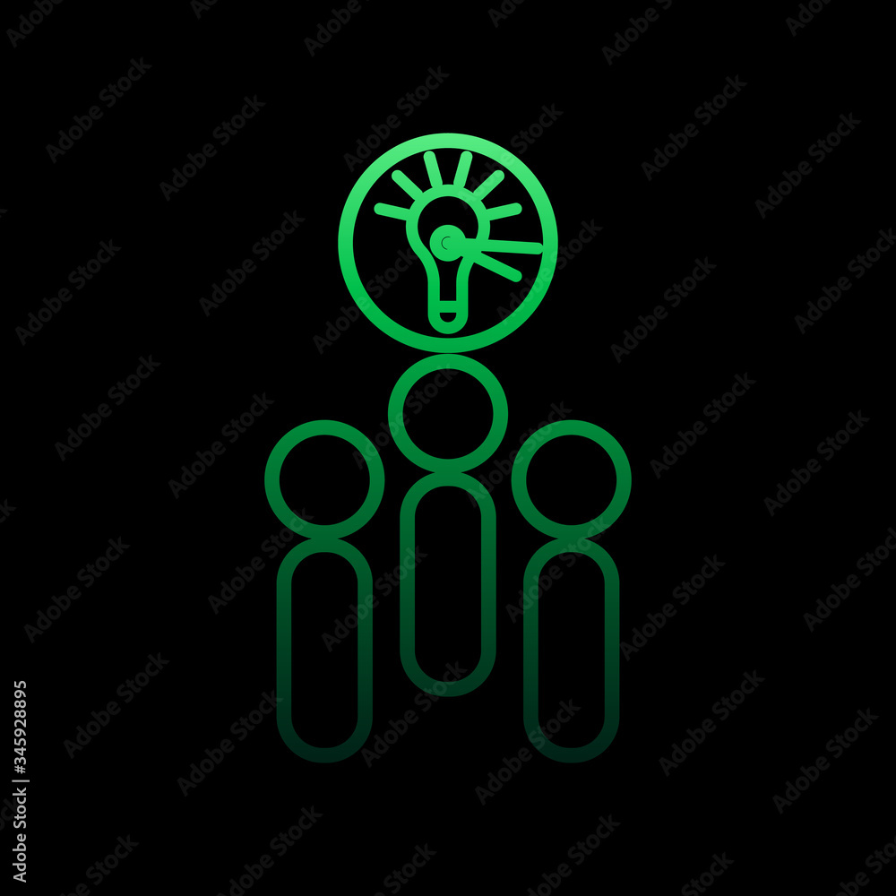 Poster time for an idea nolan icon. simple thin line, outline vector of conferencing icons for ui and ux, w