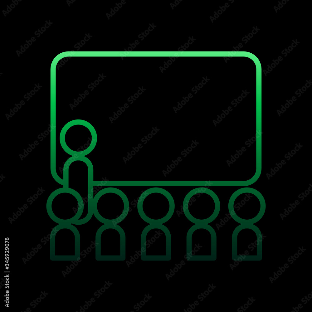 Poster presentation nolan icon. simple thin line, outline vector of conferencing icons for ui and ux, websi
