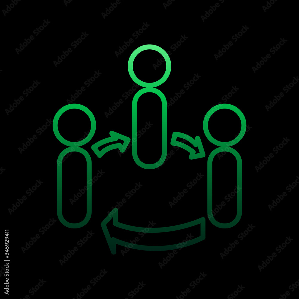Aufkleber the relationship of employees nolan icon. simple thin line, outline vector of conferencing icons for