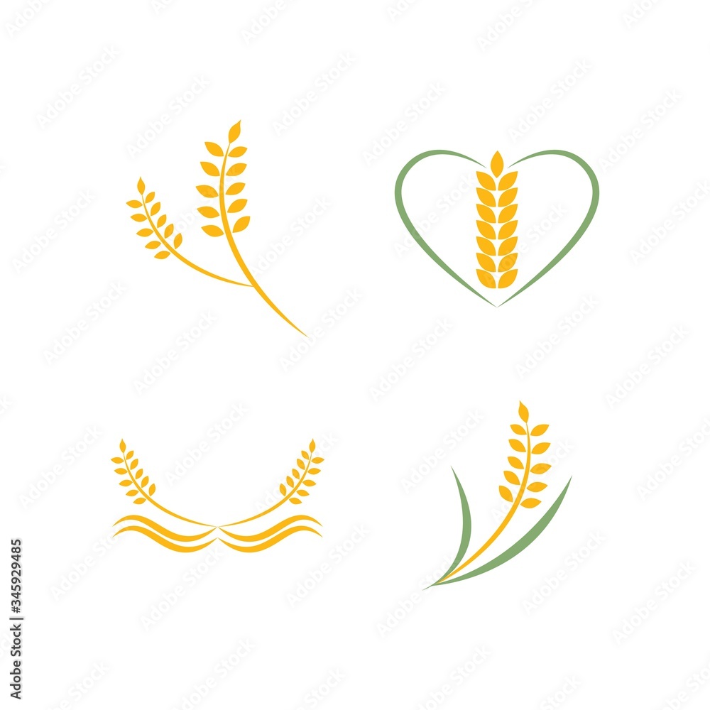 Sticker Agriculture wheat Logo