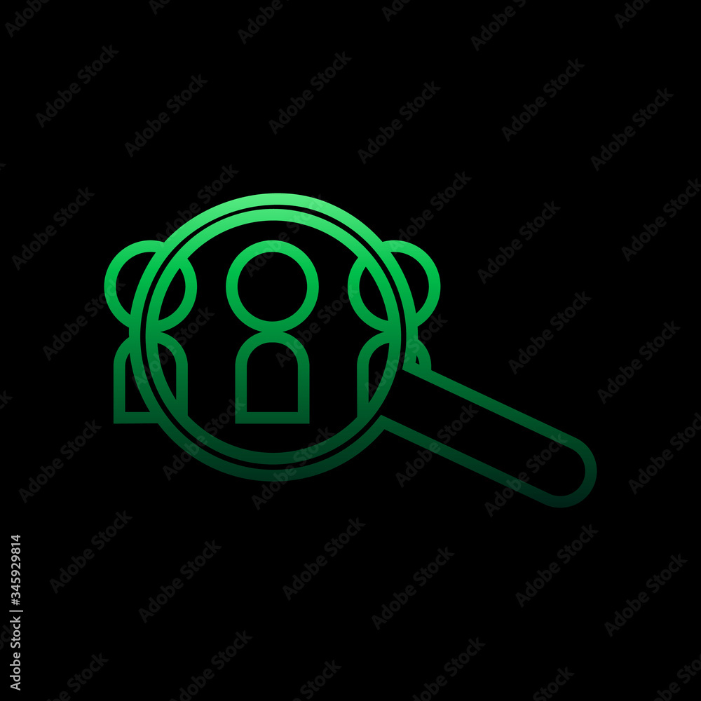 Poster search for colleagues nolan icon. simple thin line, outline vector of conferencing icons for ui and 