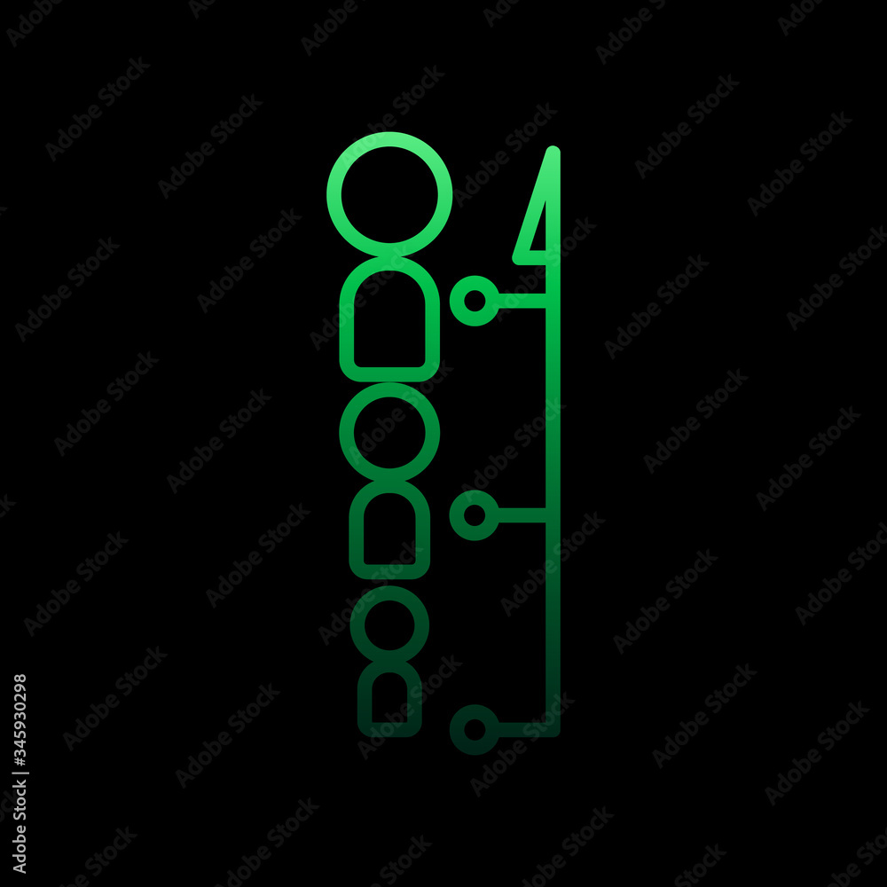 Poster employee growth nolan icon. simple thin line, outline vector of conferencing icons for ui and ux, we
