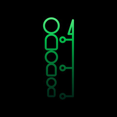 employee growth nolan icon. Simple thin line, outline vector of conferencing icons for ui and ux, website or mobile application