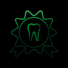 Award, tooth nolan icon. Simple thin line, outline vector of dentist icons for ui and ux, website or mobile application