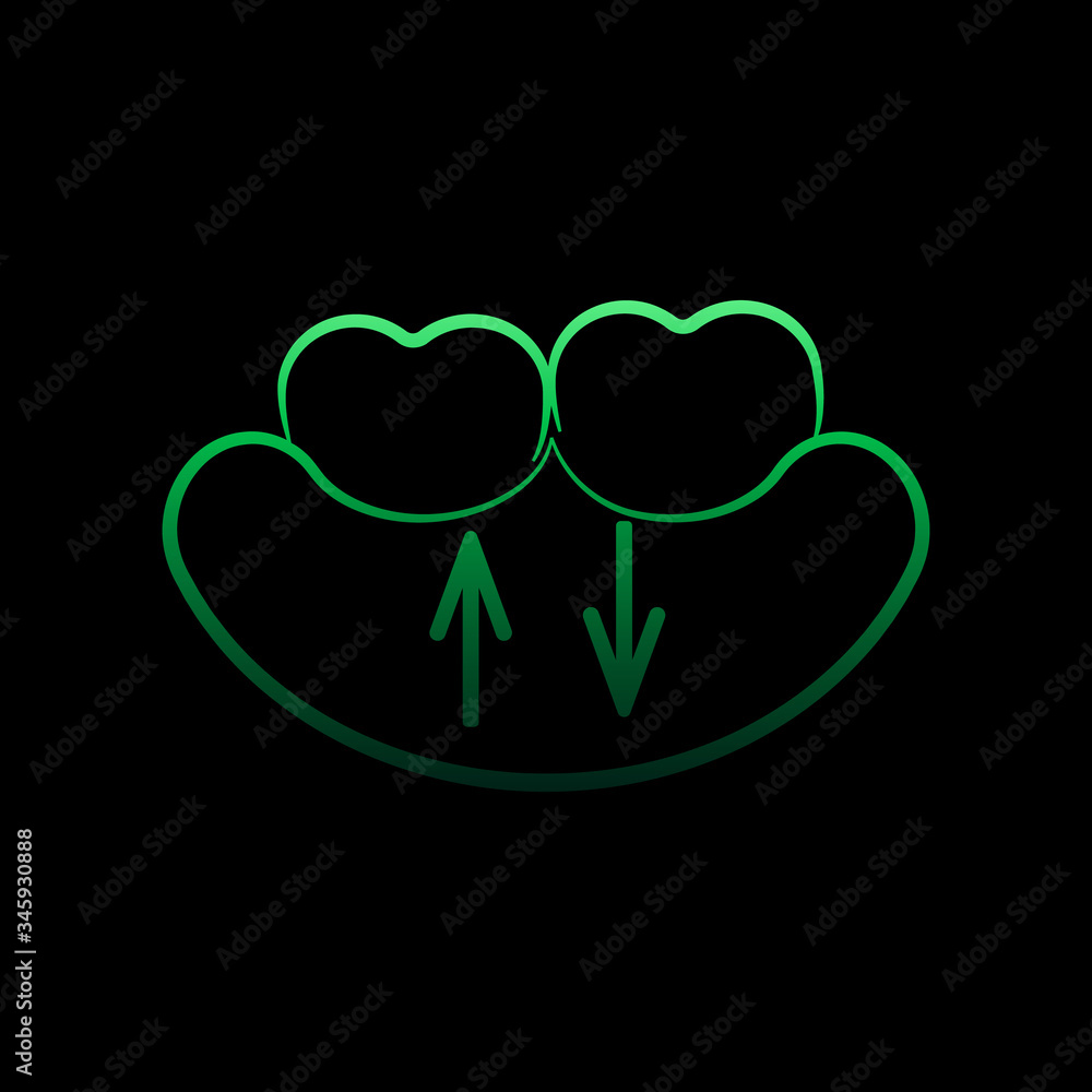Aufkleber change tooth nolan icon. simple thin line, outline vector of dentist icons for ui and ux, website or