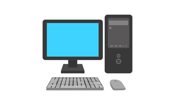 Computer, device, laptop, desktop, pc, CPU free vector icon