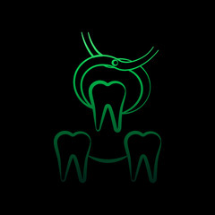 Obraz premium Dental veneers, dental treatment nolan icon. Simple thin line, outline vector of dentist icons for ui and ux, website or mobile application