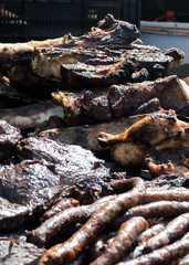 Fresh grilled meat sausage pork chicken minced meat 