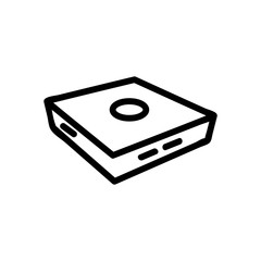 video recorder icon vector. video recorder sign. isolated contour symbol illustration