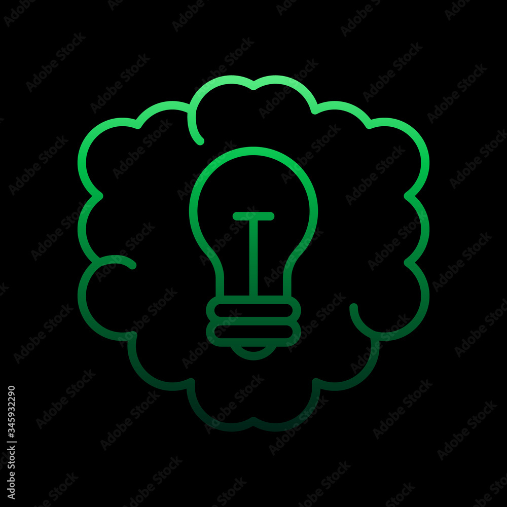 Aufkleber bulb in cloud nolan icon. simple thin line, outline vector of education icons for ui and ux, website