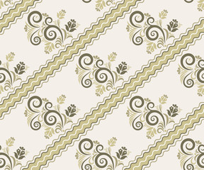 Vector ornamental hand drawing decorative background. Ethnic seamless pattern ornament. Vector pattern. Print for textile, cloth, wallpaper, scrapbooking