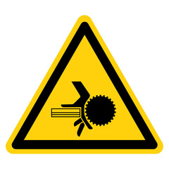 Warning Crush hazard Symbol Sign ,Vector Illustration, Isolate On White Background Label. EPS10
