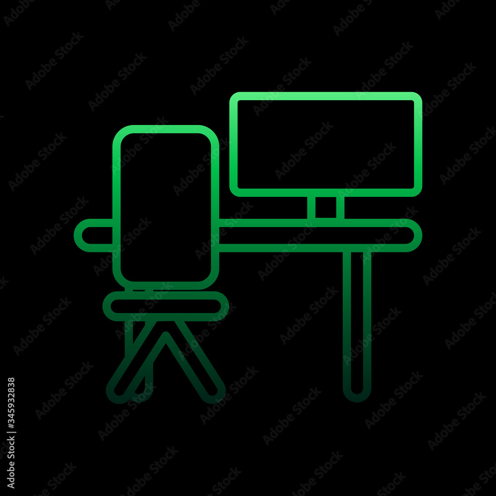 Poster desktop nolan icon. simple thin line, outline vector of education icons for ui and ux, website or mo