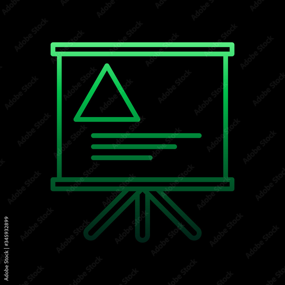 Poster presentation nolan icon. simple thin line, outline vector of education icons for ui and ux, website 