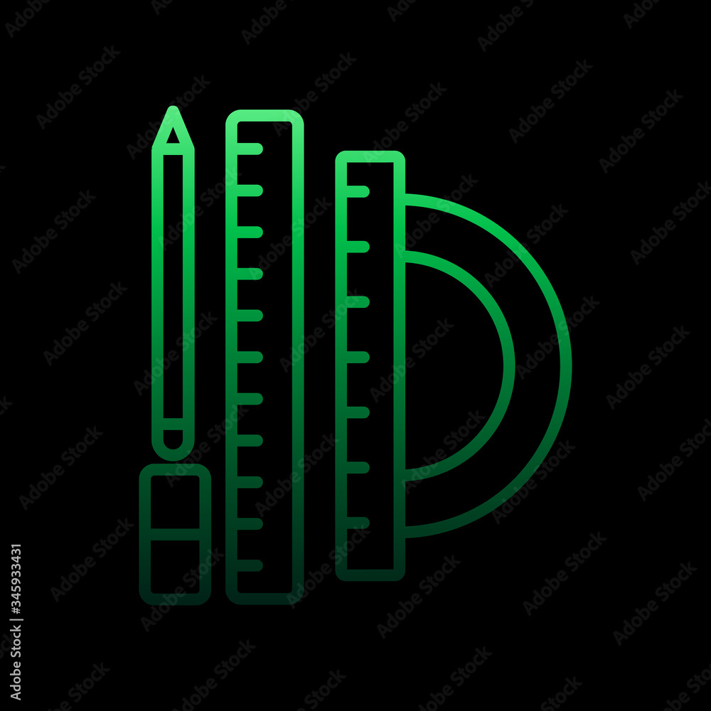 Poster rulers nolan icon. simple thin line, outline vector of education icons for ui and ux, website or mob