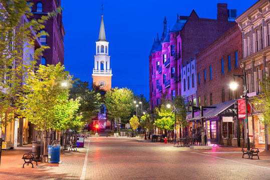 Burlington, Vermont, USA At Church Street Marketplace