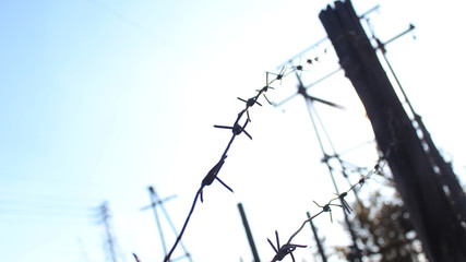 old barbed wire