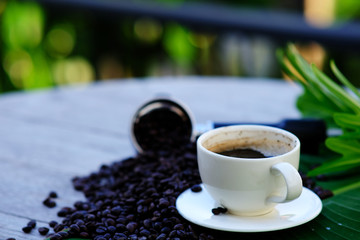 cup of coffee on the table