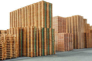 stockage de palettes en bois
