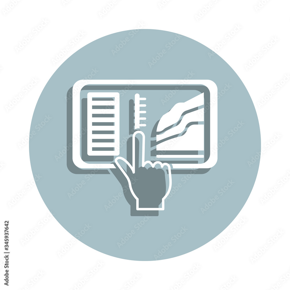 Poster dashboard badge icon. simple glyph, flat vector of software development icons for ui and ux, website