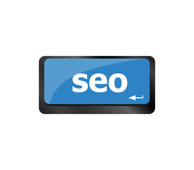 SEO button on the keyboard. Business concept
