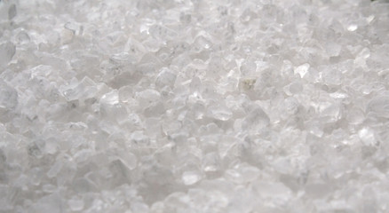 Coarse salt grains background texture