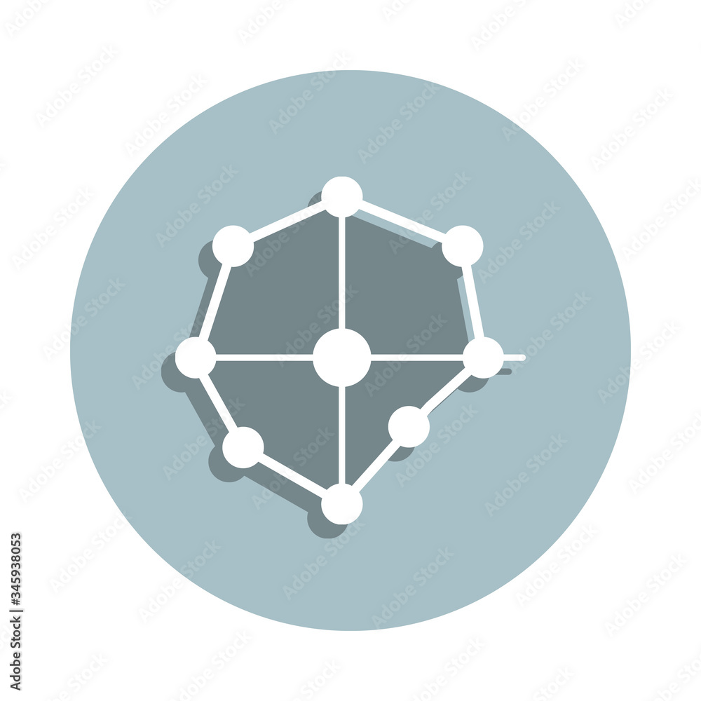 Poster scope sign badge icon. simple glyph, flat vector of software development icons for ui and ux, websit
