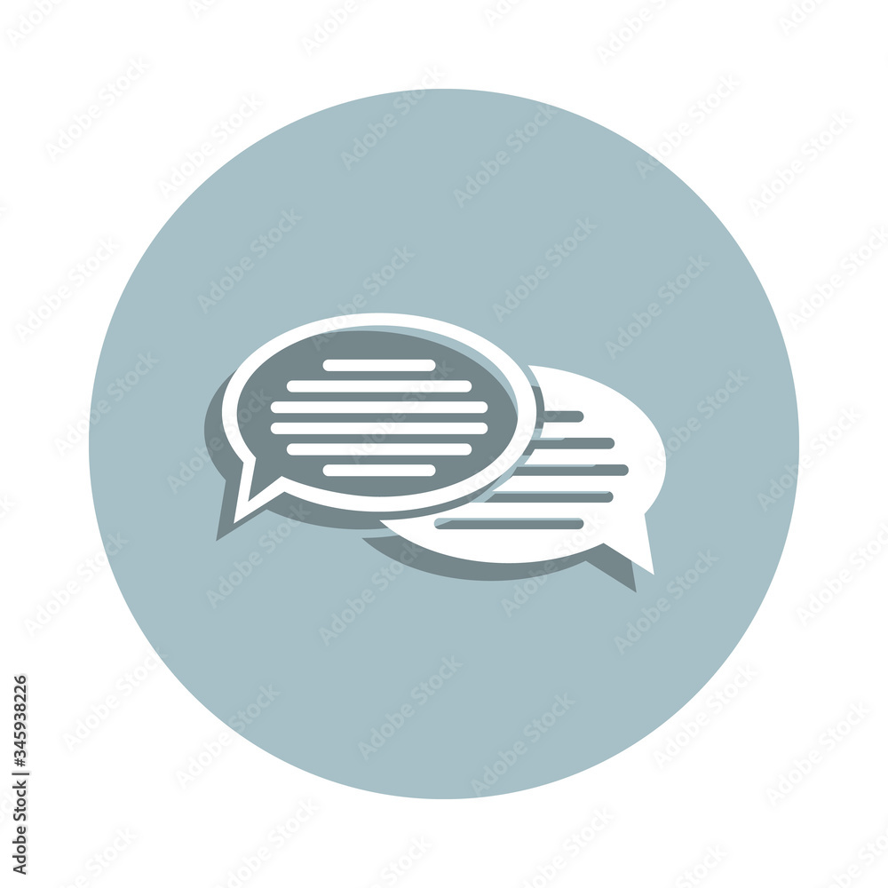Poster communication sign badge icon. simple glyph, flat vector of software development icons for ui and ux