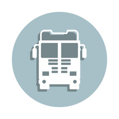 Front view truck, auto badge icon. Simple glyph, flat vector of transport icons for ui and ux, website or mobile application