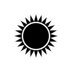 Summer sun icon in trendy flat design