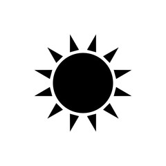 Summer sun icon in trendy flat design