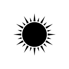 Summer sun icon in trendy flat design