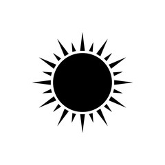 Summer sun icon in trendy flat design