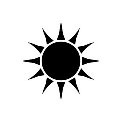 Summer sun icon in trendy flat design