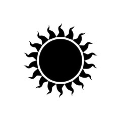 Summer sun icon in trendy flat design