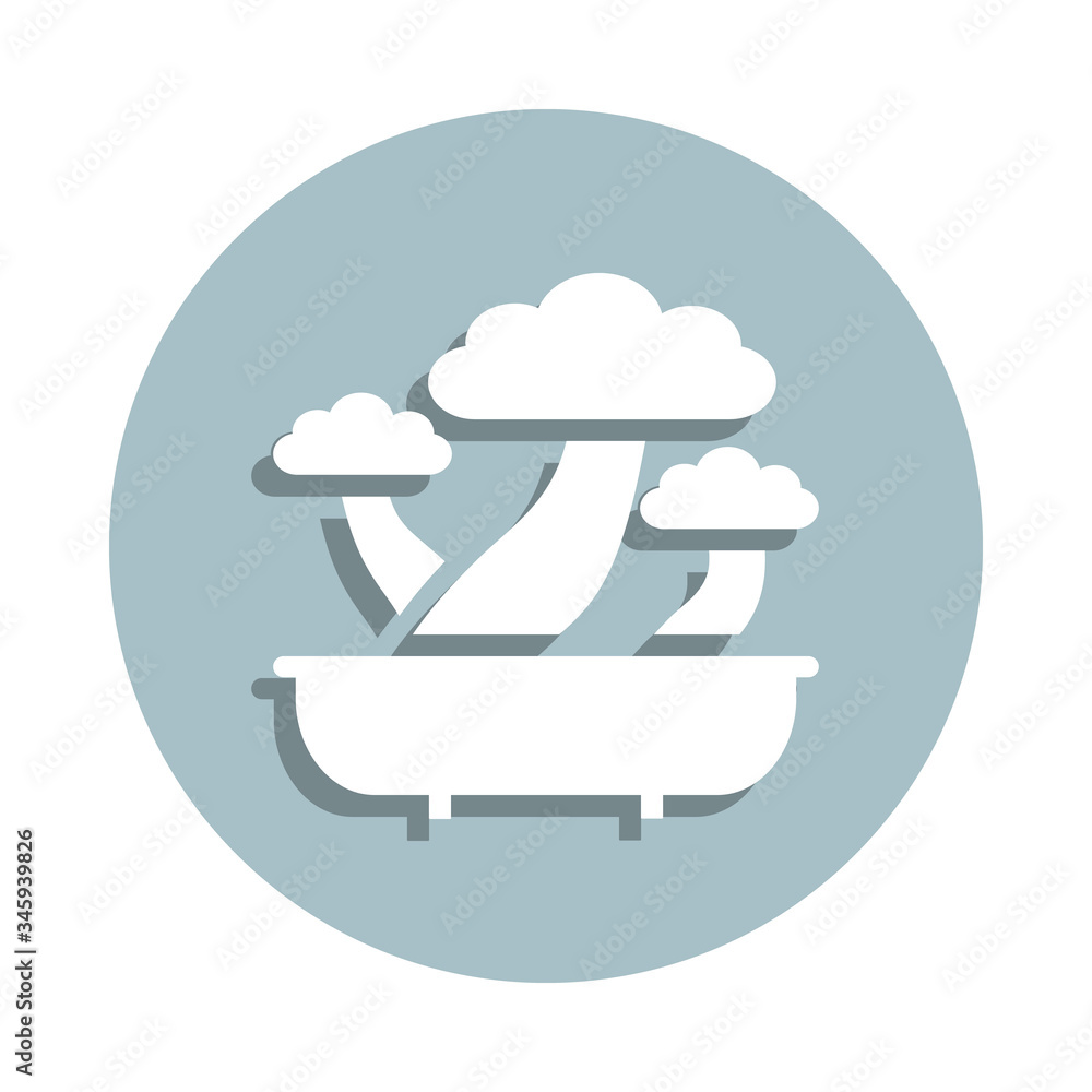 Poster bonsai badge icon. simple glyph, flat vector of world religiosity icons for ui and ux, website or mo