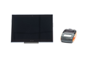 Commerce - cash equipment on a white background