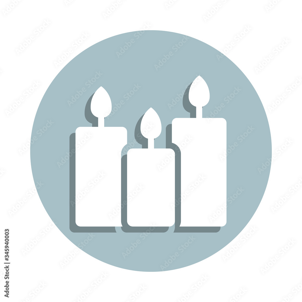 Poster candles badge icon. simple glyph, flat vector of world religiosity icons for ui and ux, website or m