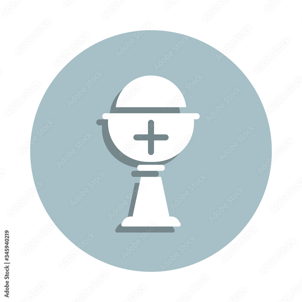 Poster chalice badge icon. simple glyph, flat vector of world religiosity icons for ui and ux, website or m