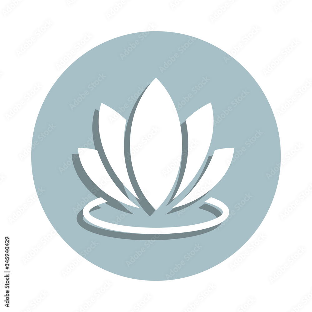 Poster lotus badge icon. simple glyph, flat vector of world religiosity icons for ui and ux, website or mob