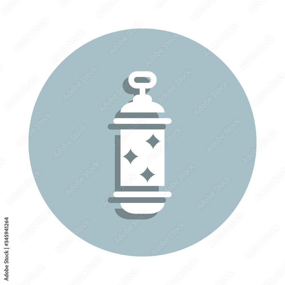 Poster lantern badge icon. simple glyph, flat vector of world religiosity icons for ui and ux, website or m